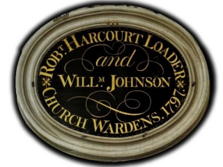 Robert Harcourt Loader and William Johnson Churchwardens 1797
